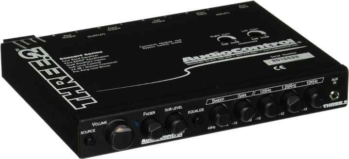 audiocontrol-audio-control-three-2-in-dash-pre-amp-equalizer-subwoofer-crossover-with-dual-auxiliary-inputs-standard-packaging