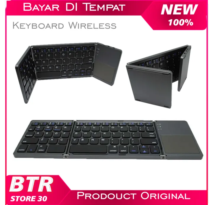 Optimuz Keyboard Bluetooth Three Folding With Touchpad / Key