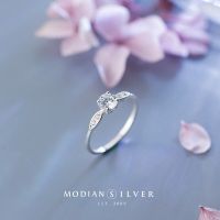 Modian Radiant AAA Zirconเงินแท้925แหวนแฟชั่นWeddindของขวัญหมั้นเครื่องประดับเครื่องประดับปรับ