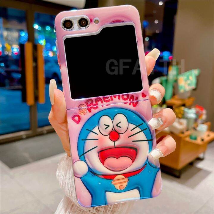 เคสการ์ตูน-samsung-galaxy-z-flip5-z-fold5-z-flip4-2023แฟชั่นใหม่เคสโดราเอมอนน่ารัก3d-samsung-z-พลิก4คู่รักฝาหลัง-z-fold5