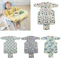 【DT】hot！ Newborn Sleeve Bib Coverall with Table Cover Baby Dining Gown Saliva Burp Apron Food Feeding