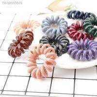 ☋ 1 pc 10 colors Elasticity Telephone Coil Hairbands Women Spiral Hair Ties Girls Hair Rings Rope Telephone Wire Hair Accessories