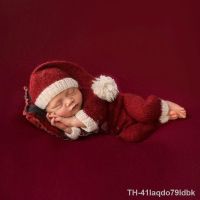 ❈▨✎ 41Iaqdo79ldbk ❤Natal Mohair Chapéu e Macacão para Recém-Nascido Fotografia Vestuário Infant Studio Outfits Foto Prop Acessórios Costume 2pcs por conjunto