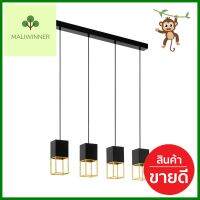 ไฟช่อ EGLO MD MONTEBALDO 97734 โลหะ สีดำ/ทอง 4 หัวMULTI-PENDANT LAMP EGLO MD MONTEBALDO 97734 METAL BLACK/GOLD 4-LIGHT **พลาดไม่ได้แล้วจ้ะแม่**