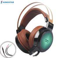 KINGSTAR Salar C13หูฟังสำหรับล่นเกมแบบมีสายหูฟังพร้อมไมโครโฟนไฟ LED สัญญาณสเตอริโอมากกว่าหูหูฟังเบสที่ลึกนักเล่นเกมสำหรับคอมพิวเตอร์พีซี