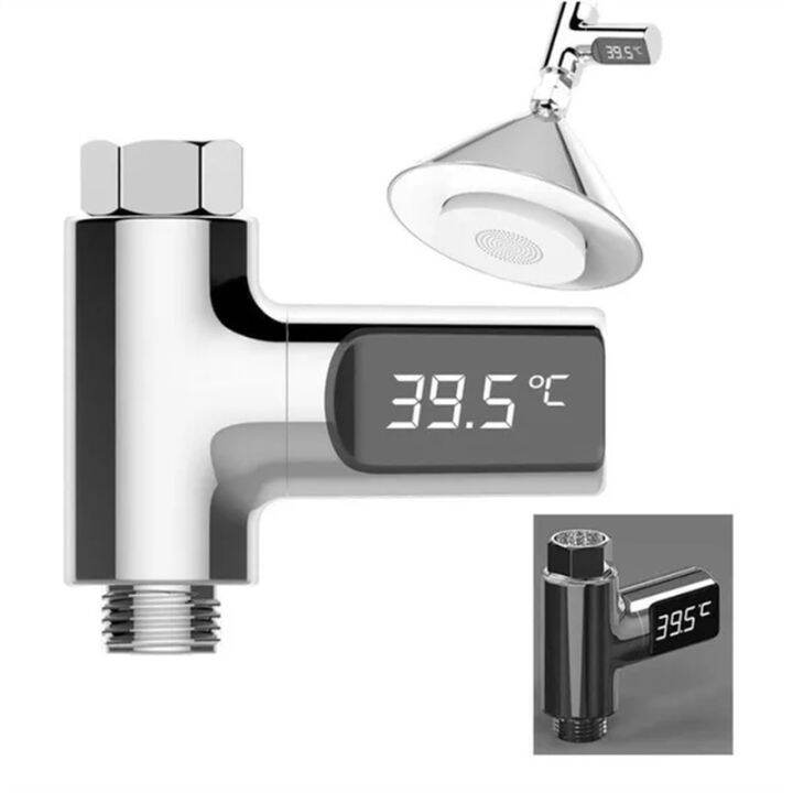 Digital LED Shower Temperature Display SelfGenerating Electricity Water Thermometer For Baby