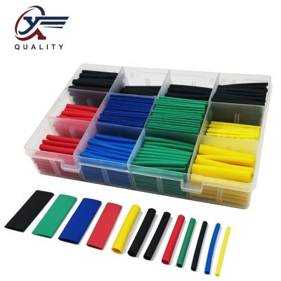 530PCS Heat Shrink Tubing Insulation Shrinkable Tube Assortment Electronic Polyolefin Wire Cable Sleeve Kit Heat Shrink Tube Cable Management