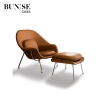 Bunise CASA Italian NAPA Genuine Leather Single Chair(Customizable Color Size) BUSC0979