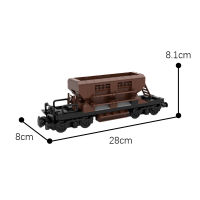 MOC Germany Gravel Side Dumper Wagon Freight Locomotive Train Vehicle Buidling Blocks Bricks Assemble Edu DIY Toy Playset Gift