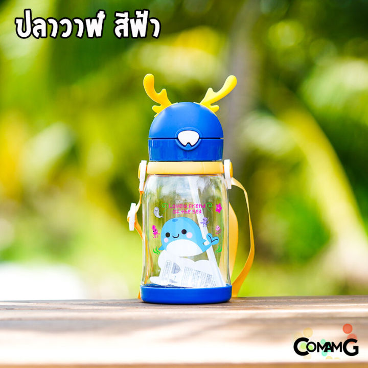 ขวดน้ำเด็ก-กระติกน้ำเด็ก-ขวดน้ำไปโรงเรียน-หลอดเด้ง-ฝาเด้ง-มีสายคล้องคอ-480-600ml-พร้อมส่งจากไทย