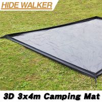 3x4m 3D Groundsheet Outdoor Camping Waterproof 210D Oxford Cloth Mat Bottom of Tent Picnic Mat Camp Footprint Beach Blanket Sleeping Pads