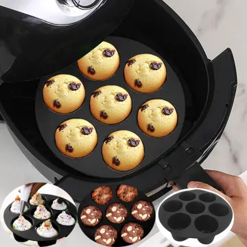 Silicone Muffin Pan Cupcake Tray - 7 Cupcake Pans Air Fryer Silicone Muffin  P