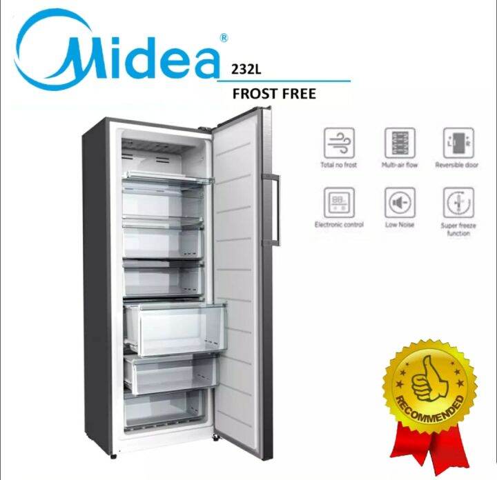 midea upright fridge