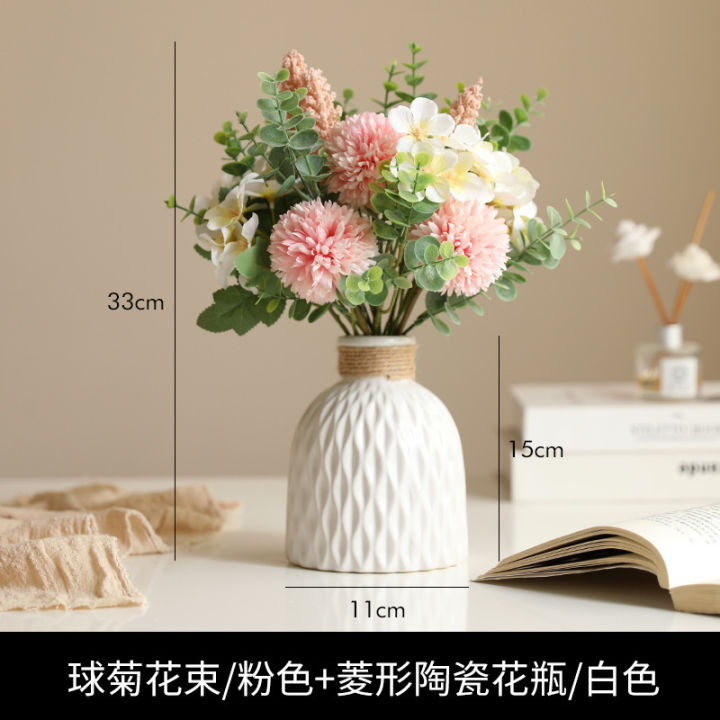 ช่อดอกไม้เทียมสไตล์-ins-ตกแต่งศิลปะดอกไม้ประดิษฐ์การจัดดอกไม้ตกแต่งแห้งห้องนั่งเล่นโต๊ะทานอาหารตกแต่งโต๊ะกาแฟ-huilinshen