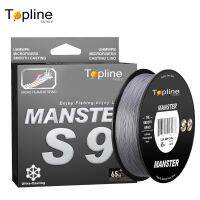 Topline Tackle S9 Manster Series 500M PE Line 9 Strand Reverse Spiral Tech Multifilament Fishing Line 20 30 40LB