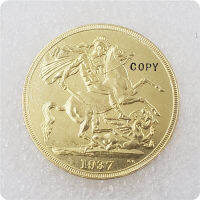 1937 UK Edward VIII ทองคำ 5 ปอนด์ Copy Coin-Chuieri