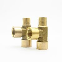 1/8 quot; 1/4 quot; 3/8 quot; 1/2 quot; BSP Female x Female x Male Thread Tee Type 3 Way Brass Pipe Fitting Adapter Coupler Connector