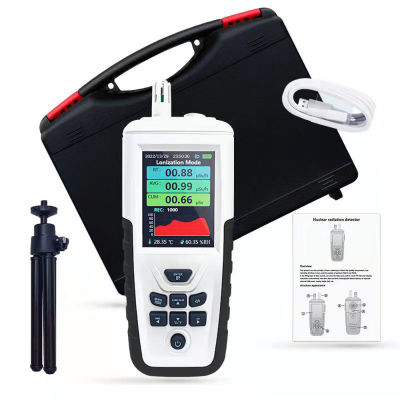 keykits- Multifunctional Nuclear Radiation X α β γ Rays Detector Electromagnetic Radiation Detection Device Real Time Monitoring 3.2inch LCD Backlight Display Units Adjustable Support 999 Data Record with Sound Alarm Function