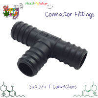 ชุดท่อ ตัวต่อ ระบบรดน้ำอัตโนมัติ Connector fittings 3/4" Straight connectors / Elbow connectors / T connectors / Stopper