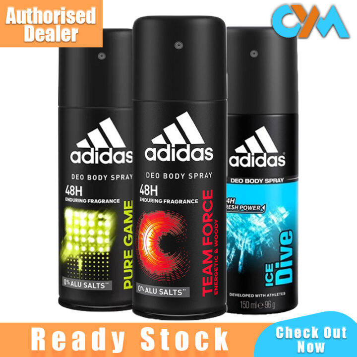 ADI DAS DEO BODY SPRAY 150ML 3 Jenis Pilihan Team Force / Ice Dive