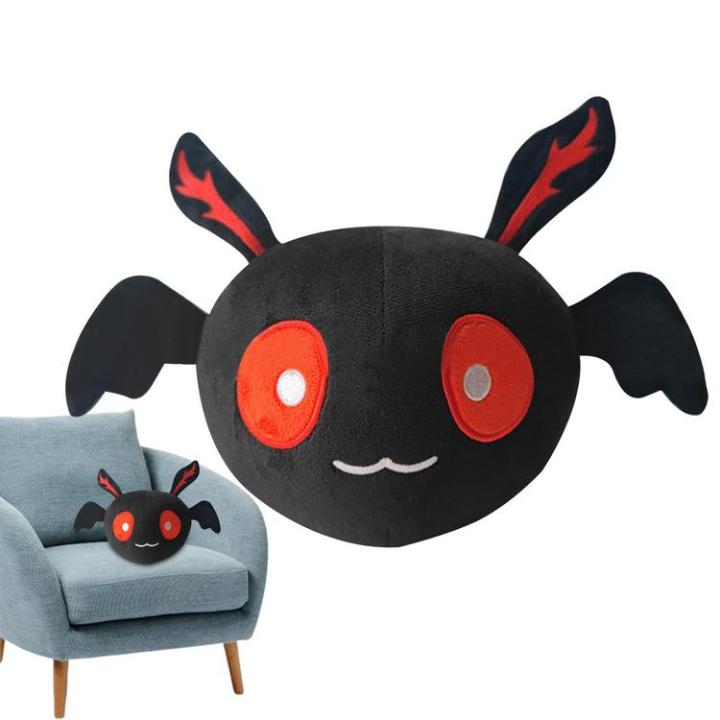 cute-bat-stuffed-animal-mothman-red-eye-design-poseable-art-doll-gothic-stuffed-animal-indoor-ornament-cute-fluffy-throw-plush-for-kids-birthday-halloween-gift-richly