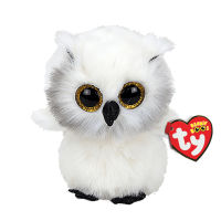 Ty Beanie Boos - Medium Plush - Austin the White Owl Soft Toys For Kids