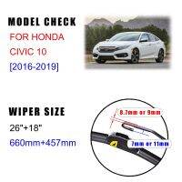 ZZOOI For Honda Civic 10 Gen FC FC1 FC2 FC5 2016 2017 2018 2019 Front Wiper Blades Brushes Cutter Accessories   U J Hook