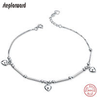 Hot Sale Popular 925 Sterling Silver bead and heart Pendant Foot Chain Anklet