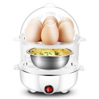 220V 2 Layers Electric Egg Steamer Household Mini Egg Boiler Corn Egg Custard Milk Steaming Machine For Breakfast