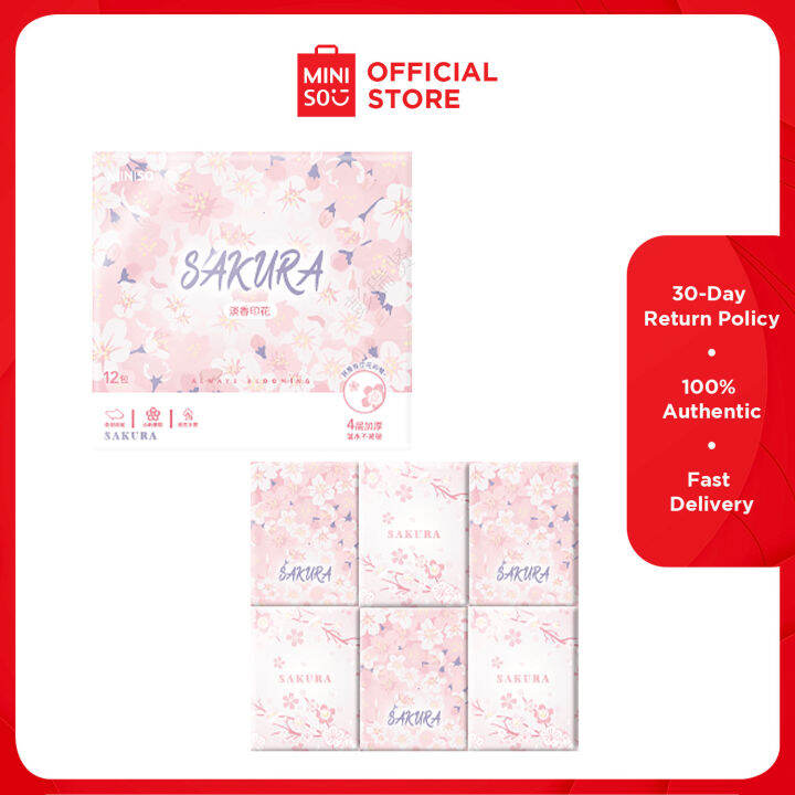 MINISO Sakura Blossom Series Pocket Packs Facial Tissues Lazada PH