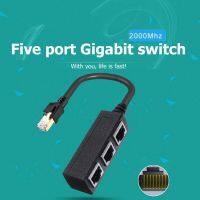 Kabel adaptor Extender 1 hingga 3 Port untuk ekstensi jaringan kabel LAN portabel adaptor jaringan konektor kabel Ethernet untuk Cat 8/Cat7