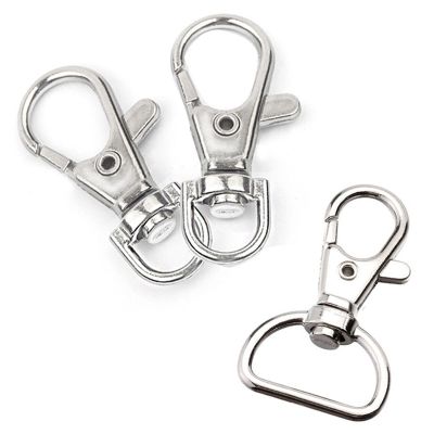 ❁ 10 Pcs Metal Swivel Trigger Lobster Clasp Apparel Sewing Fabric Key Chain Ring Snap Hook Lanyard DIY Craft