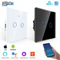 Smart Switches 1/2/3 Gang Wifi Touch Light Switch Wall Sensor Switches Tuya Control Smart Life Google Alexa Bingoelec Power Points  Switches Savers