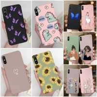 ❍☈♗ For Xiaomi Redmi 9 9C 9A Case Silicon Fashion Flower Girls Heart Cute Phone Cover Back Cases For Redmi 9 C Redmi 9 A Case Fundas