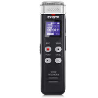 EVISTR เครื่องบันทึกเสียงแบบพกพา  อุปกรณ์บันทึกเสียงแบบไม่ทำลาย เครื่องเล่น MP3 32GB เครื่องบันทึกเสียงดิจิตอลสำหรับการประชุม