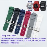 ✗ สายนาฬิกาซิลิโคนอ่อนนุ่มสำหรับ Casio DW5600 DW6900 G5600 G5700 GW-M5610 GW-5000 GM5610 GWX5600 สมาร์ทนาฬิกาสายคล้องคอ