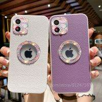 [สินค้าใหม่ในสต็อก] หรูหราเพชร Rhinestone ประกายกรณีน่ารักสำหรับ iPhone 14 13 12 11 Pro Max XS XR 7 8บวก Jewelled G Litter ซิลิโคนหนัง