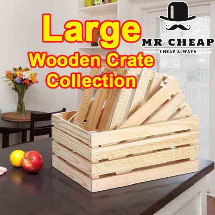 (New) Large Pine Wood Crate Collection / Storage Box / Home Storage