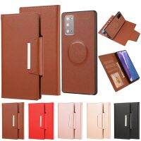 ✥ Leather Flip Case for Galaxy S23 S22 S21 Ultra S20FE S10E S9Plus Note 20 Luxury 2 in1 Detachable Wallet Phone Bag Magnetic Cover