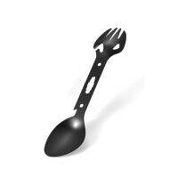 บนโต๊ะอาหารช้อนเครื่องมือหลายสามารถเปิด Flatware แบบพกพาขวดมีด Multitool ค่ายภาชนะส้อม Spork สแตนเลสปิกนิก