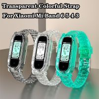 Strap For Xiaomi Mi Band 6 5 4 3 Transparent Color Replacement Bracelet For Xiaomi Mi MiBand 6 5 Mi5 Mi6 Band6 Band5 Wristband Smartwatches