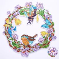 DIY 5D Diamond Painting Wreath Kit for Door Home Decoration Special Shaped Drill Diamond Embroidery Kit Cross Stitch New