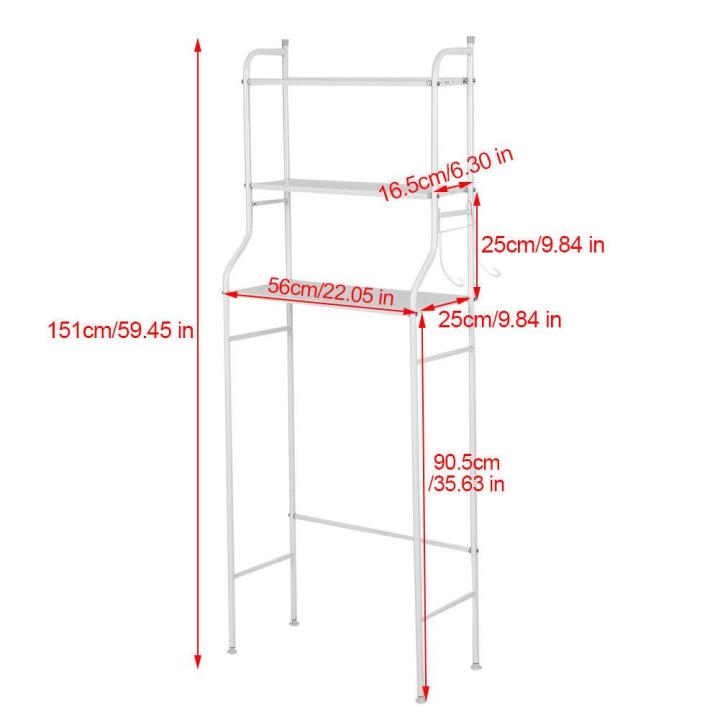 ชั้นวางของ-diy-ชั้นวางของในห้องน้ำ-อเนกประสงค์-ชั้นวางของคร่อมโถสุขภัณฑ์-เพิ่มพื้นที่ใช้สอย-มี-3-ชั้น-ไม่ขึ้นสนิม