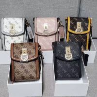 GUESS all-match fashion simple presbyopic mobile phone bag flip small square bag printed cross-body one-shoulder female