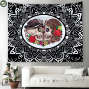 Boupower new Tapestry Skull Head Mysterious Style Printed Home Tapestry