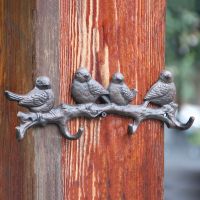 Creative Retro Bird Shape Cast Iron Wall Decoration Hook Key Wall Hanging Bag Hook Picture Hangers Hooks