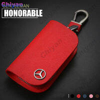 Cross รูปแบบหนังรถ Remote Key Fob ห่วงโซ่ผู้ถือกระเป๋ากระเป๋าสตางค์กระเป๋า Fit สำหรับ Mercedes Benz Auto A B C E S Class GLA GLC GLK W203 W210 W211 W124 W202 W204 W212 W176