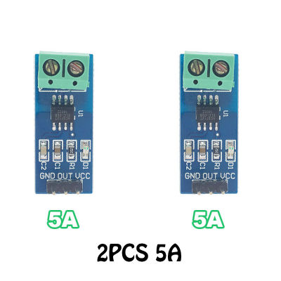 บอร์ดตรวจวัดกระแสตรงกระแสสลับ2ชิ้นรุ่น ACS712สำหรับ Arduino แผงวงจรตรวจจับ5A โมดูลเซ็นเซอร์ปัจจุบันของห้องโถง20A 30A