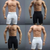 1/6 Male Soldier Shorts Black White Basketball Training Shorts Elastic Waist Underwear Leisure For 12Inch Action Figure model To