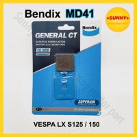 คุ้มสุด ๆ ผ้าเบรคหน้า BENDIX (MD41) แท้ สำหรับรถมอเตอร์ไซค์ VESPA LX S125 / 150 ราคาคุ้มค่าที่สุด ปั้ ม เบรค มอ ไซ ค์ ปั้ ม เบรค มอ ไซ ค์ แต่ง เบรค มือ มอ ไซ ค์ ผ้า เบรค มอ ไซ ค์